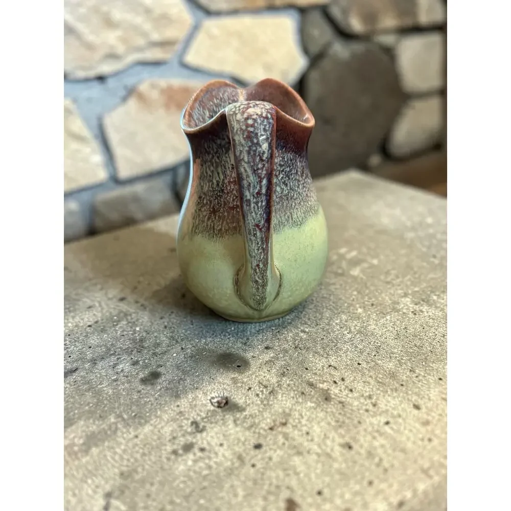 Vintage Pigeon River Pottery Drip Glaze Ewer Pitcher